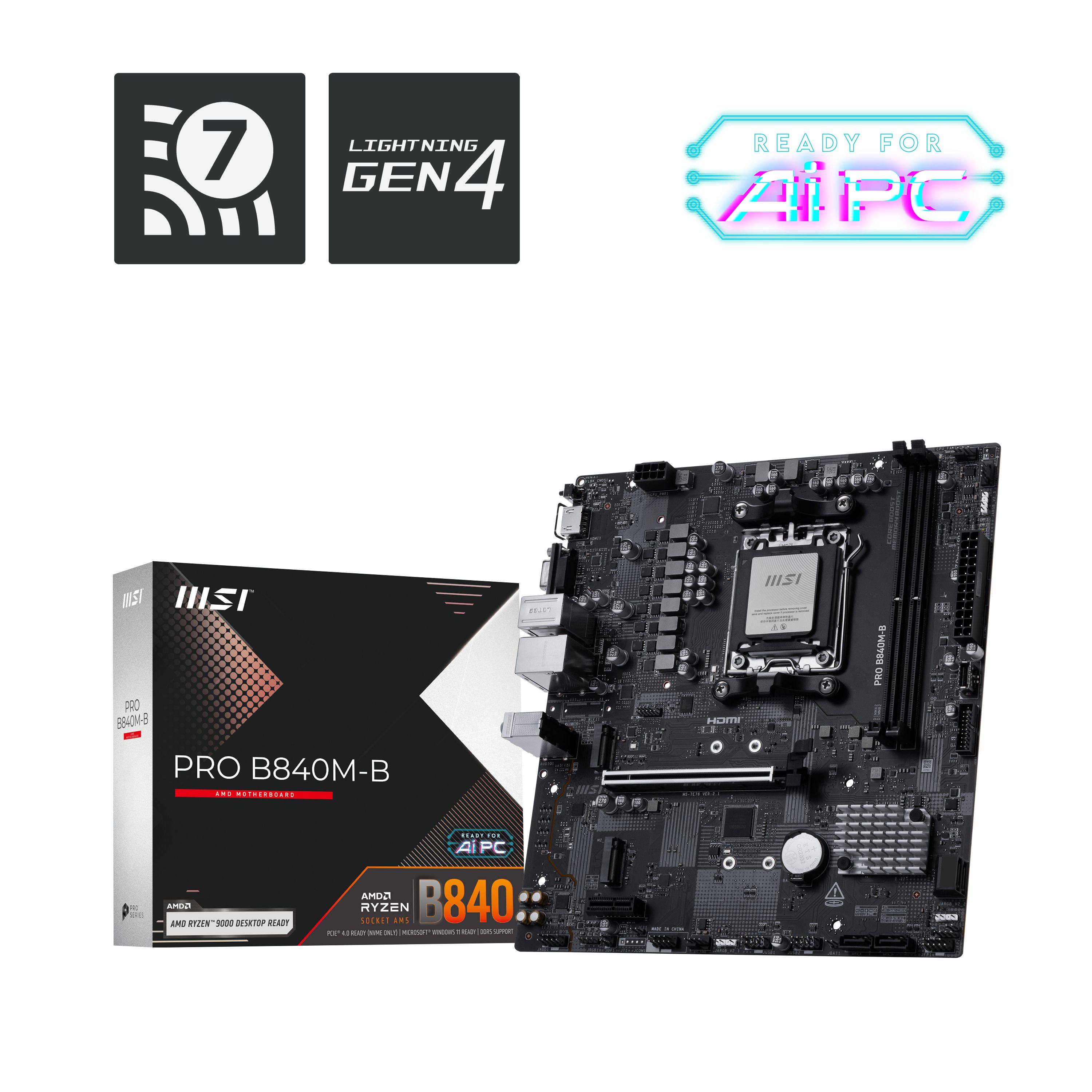 MSI PRO B840M-B Moederbord