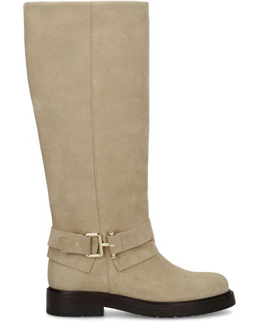 No Stress Dames Beige Suède Hoge Laarzen Maat 36