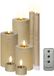 Lumineo LED bougies set - or - 7x st - afstandsbediening - dinerkaarsen - stompkaarsen - theelichten - kaarsenset