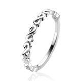 ZINZI Zilveren Aanschuifring met Zeven Sierlijke Infinity Schakels 2,6mm Breed ZIR2500