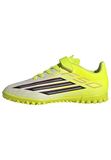 adidas F50 Club Hook & Loop Turf Football Shoes Kids schoenen, uniseks, kinderen, Team Solar Geel 2/Core Zwart/Lucid Rood, 38 2/3 EU