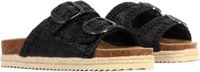XTI FOOTWEAR, S.L. Leren sandalen Vrouwen Zwart Maat 38 Platte sandalen