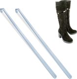 Relaxdays Schoenlepel Set van 2 - 70 cm - Metaal - Zilver