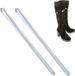 Relaxdays Schoenlepel Set van 2 - 70 cm - Metaal - Zilver