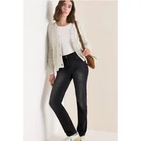 CECIL Straight Leg Jeans Zwart Used Wash 28