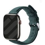 Strap-it Apple Watch Ultra Alcantara bandje met gesp (donkergroen)