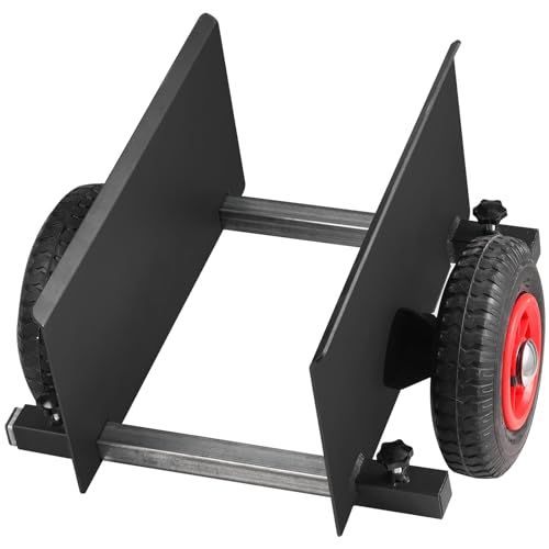 VEVOR Q235B Plaatwagen, draagvermogen 272 kg, klemwagen, plaattransportwagen, met universele wielen, transporthulp, platformwagen, rolwagen, 412 x 490 x 290 mm