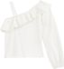 WE Fashion Top à épaules dénudées pour filles avec texture