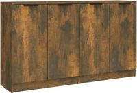 vidaXL Dressoir, 2 stuks, bewerkt hout, gerookt eikenkleurig, 60x30x70 cm