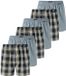 Schiesser Heren boxershorts 6-pack - Katoen - Grijs/Zwart/Oker - Geruit - Maat XL
