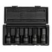 SUNEX Tools 4506, 3/4 Inch Drive Impact Hex Driver Set, 5-delig, SAE, 3/4" - 1-1/4", Cr-Mo staal, solide constructie uit één stuk, dubbele maat markeringen, Heavy Duty Opbergkoffer