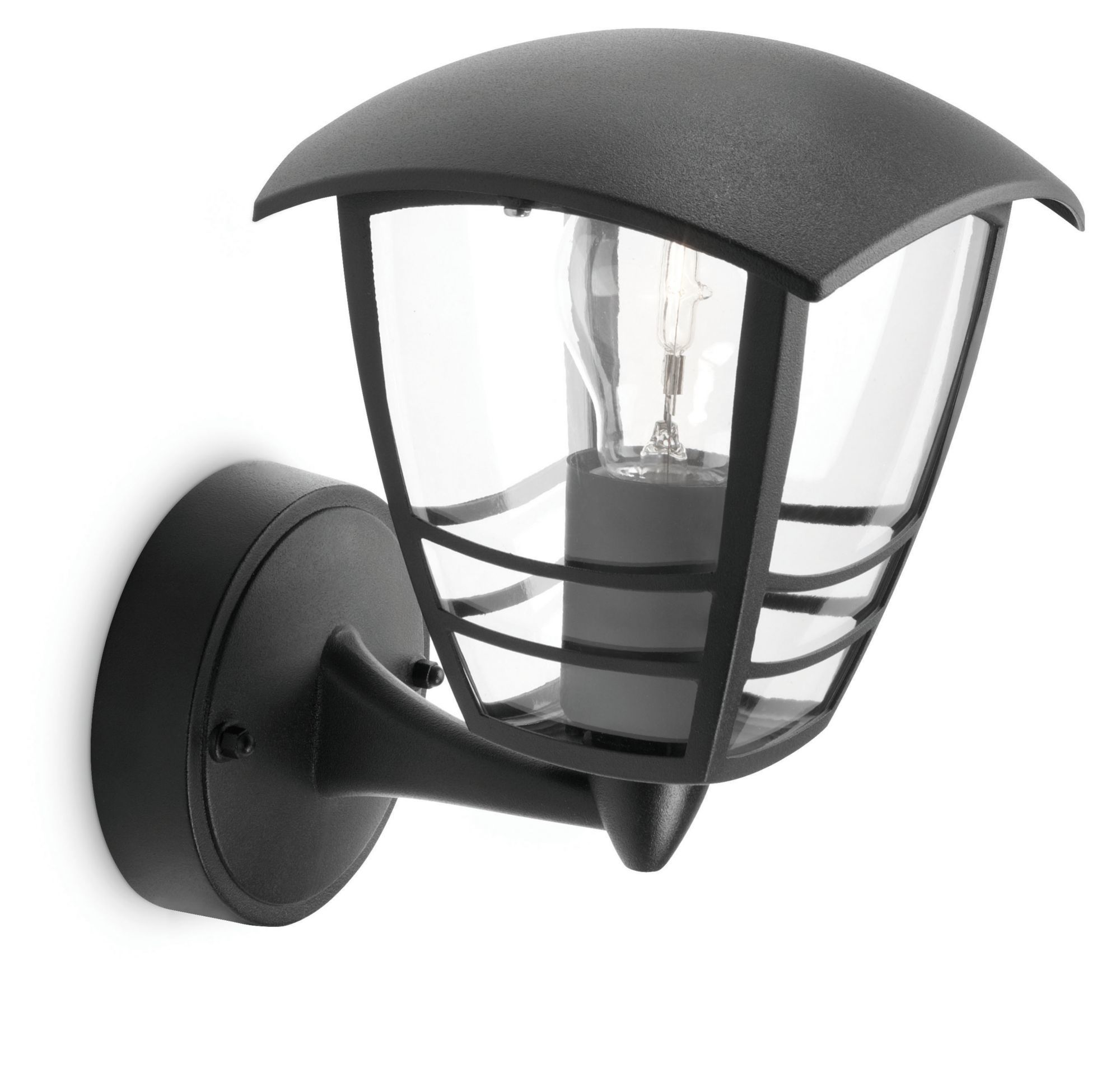 Philips myGarden Creek Outdoor Wall Light - Black - E27 - IP44