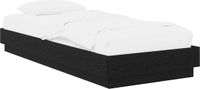 vidaXL Bedframe Zwart eiken 80 x 200 cm Bewerkt hout