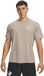 Under Armour UA Tech Textured SS-BRN Heren Sportshirt - Timberwolf Taupe - Zwart