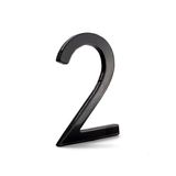 Montague Metal Products MHN-06-F-BK1-2 massief aluminium moderne drijvende adreshuisnummers, 6 ", gepoedercoat zwart