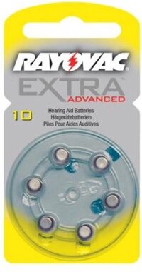 Rayovac Advanced Extra Hearing Aid Batteries - 10 - 6 Pieces