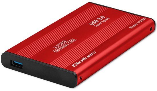Qoltec 51860 HDD-/SSD-behuizing Rood 2.5"
