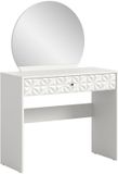 Hioshop Prisma kaptafel 1 lade 1 spiegel wit