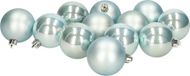 Merkloos / Sans marque Kaemingk B.V. Kerstballen - 12 stuks - kunststof - baby blauw - 6 cm