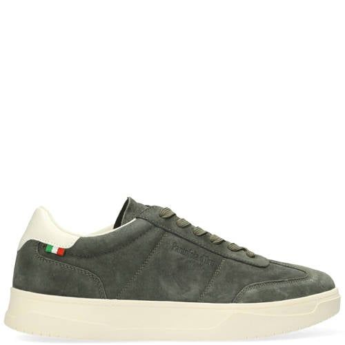Pantofola d'Oro Kelis leren sneakers donkergroen