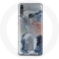 Maniacase Etui voor Huawei p30 lite Abstracte textuur achtergrond grijs