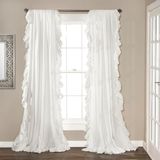 Lush Decor Reyna Raamgordijnpaneelset met ruches, paar, 137 cm B x 213 cm L, wit