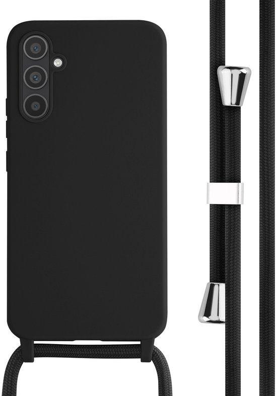 imoshion Siliconen hoesje met koord voor de Samsung Galaxy A34 (5G) - Zwart
