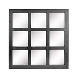 Stonebriar Wandspiegel met zwart geschilderde houten afwerking en bevestigde montagebeugels, 23,5 "x 23,5"