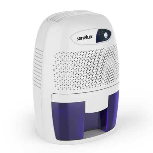 Senelux Krachtige 500 ml draagbare mini-luchtontvochtiger, stil, efficiënt en stabiel, draagbare vochtabsorptie voor kleine ruimtes, badkamer, kelder, huis, slaapkamer