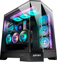 ABYSM Danube Sava H600 Desktop PC Case - Black - Tempered Glass - Gaming
