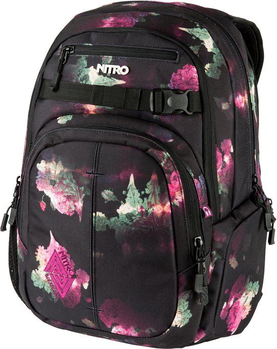 Nitro Chase - Rugzak - Unisex - 17 inch - Zwart/Roze