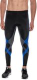 CW-X Stabilyx Compressiebroek Heren Zwart/Blauw/Grijs Maat M