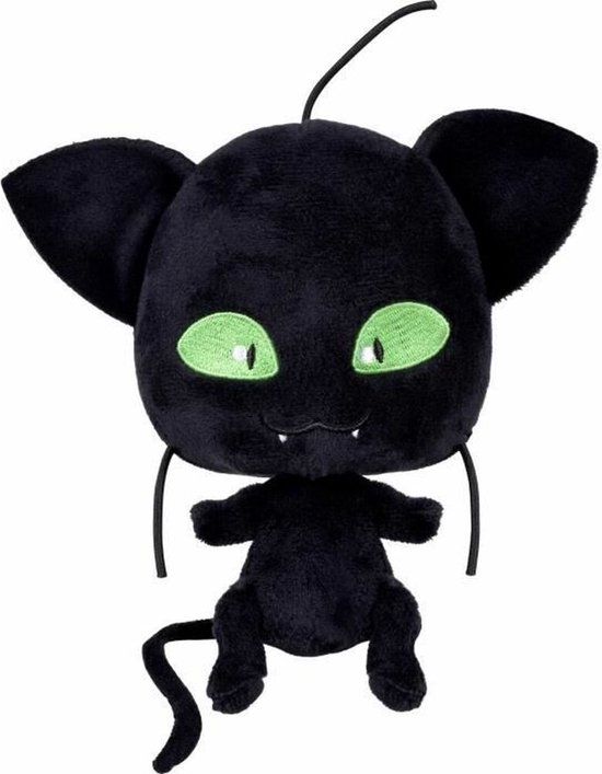 Miraculous Bandai Miraculous Tales of Ladybug & Cat Noir's Kwami Plagg Pluche Zacht Speelgoed 15cm