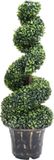 vidaXL Kunstplant met pot buxus spiraal 100 cm groen