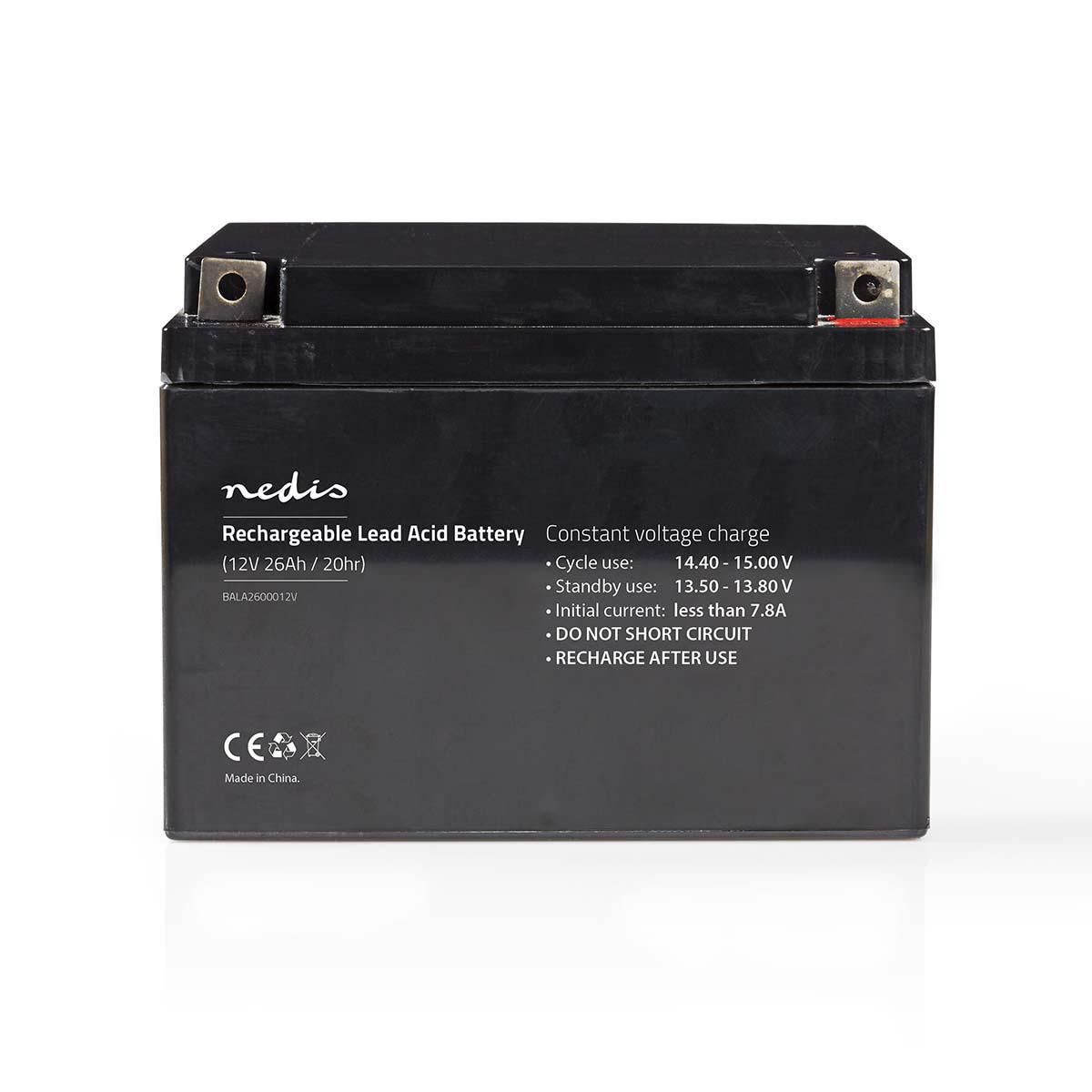 Nedis BALA2600012V - UPS-accu - 12V - Zwart