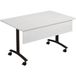 Manutan Expert Table avec plateau stratifié Axe, rectangulaire, avec panneau frontal