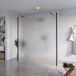 FortiFura Galeria Vrijstaande Inloopdouche - 180x200cm - mat glas - antikalk - 8mm veiligheidsglas - 2 zijwanden - 30cm - wandsteunen en hoekprofielen - mat zwart