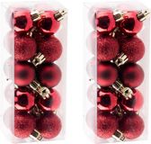Cosy & Trendy Boules de Noël - 40 pièces - Rouge foncé - 3 cm