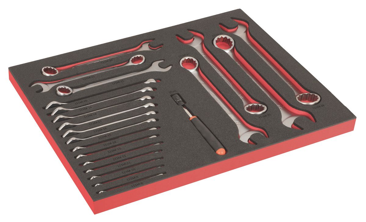 Bahco Foaminlay Fit&Go 3/3 met ringsteeksleutels en magneetzoeker - met lasermarkering - 56-delig - FF1A209LM