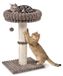 Poteau griffoir avec siège - Sisal - 73 cm - Taupe