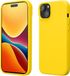 kwmobile Case voor iPhone 15 - Slank TPU-Hoesje met Zachte Afwerking - Stralend Geel