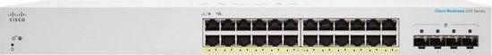 Cisco CBS220-24FP-4X Managed L2 Gigabit Ethernet PoE Wit
