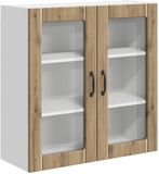 vidaXL Wandkast LUCCA Artisanaal eiken 80 x 31 x 80 cm