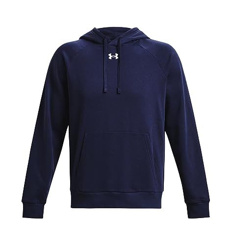 Under Armour Rival Fleece Hoodie - Midnight Navy / White - Men's XS