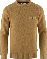 Fjallraven Lada Round Neck Sweater - Trui - Heren - Buckwheat Brown - Maat XXL