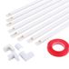 ASelected Elektrische kabeltrunking, witte pvc-kabeltrunking draadafdekking voor muur, zelfklevende draadafdekking muurkabel netjes, verberg tv-draden, kabelbeheer in thuiskantoor 8X L400 mm, W15 mm