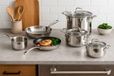 COSY & TRENDY Classic Set de batterie de cuisine 11 pièces en acier inoxydable, compatible induction