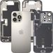 Apple iPhone 16 Pro Max Batterijklep, Met Middenbehuizing, Complete Onderdelen, Beige (Natuurlijk Titanium), Premium Swap