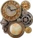 Design Toscano Tandwielen van tijd Steampunk wandklok beeldhouwkunst