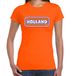 Bellatio Decorations Verkleed T-shirt voor dames - Holland - oranje - supporter - themafeest L
